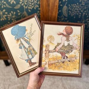 Vintage framed Holly Hobbie prints